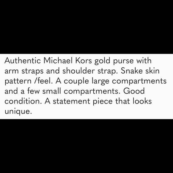 Michael Kors Gold purse - Picture 5 of 6